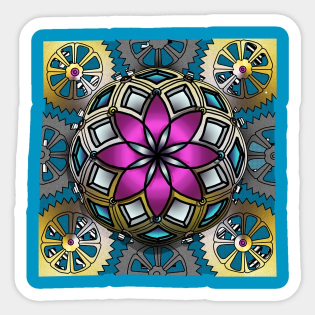 Jewel Mandala Sticker by benjaminfaucher7